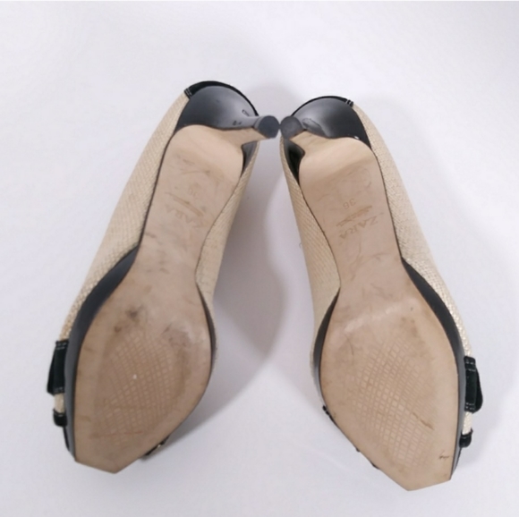 Zara Woman patent leather/straw heels size 36 (6) - Picture 7 of 10